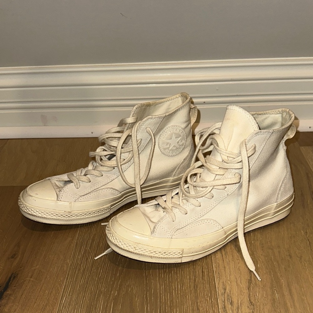 Converse High-Top Sneakers in Cream